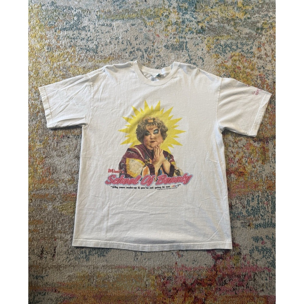 Vintage Drew Carey Mimi XL White Shirt  1997 Mimi's School Of Beauty Warner Bros